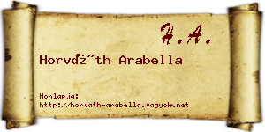 Horváth Arabella névjegykártya