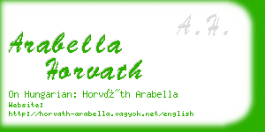 arabella horvath business card